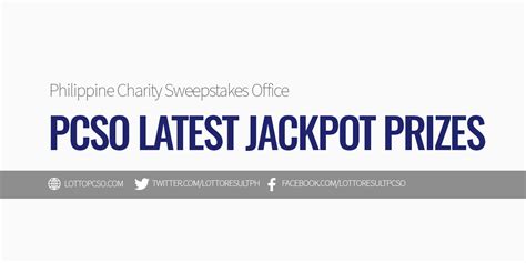 PCSO Lotto Jackpot Prize Today – Philippine Charity.